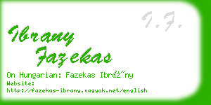 ibrany fazekas business card
